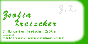 zsofia kreischer business card